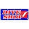Signmission DIVE SHOP BANNER SIGN diving gear scuba rental sale deep sea lessons B-120 Dive Shop - alternate 1